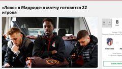 La imagen de Farfan en la web del Lokomotiv.