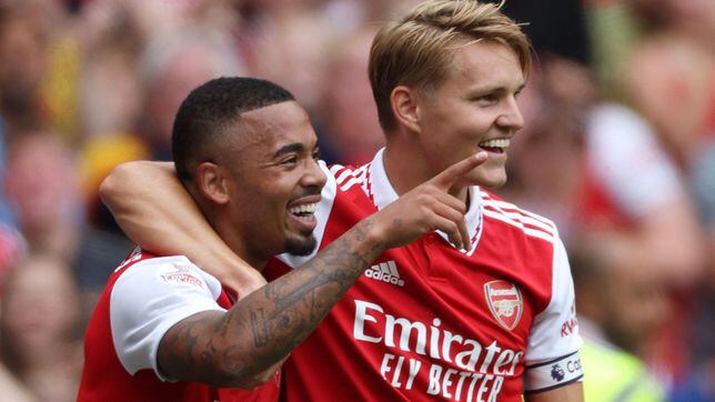 Odegaard y Gabriel Jesús postulan al Arsenal