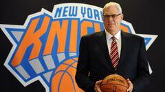 NEW YORK, NY - MARCH 18: Phil Jackson stands for photos during his introductory press conference as President of the New York Knicks at Madison Square Garden on March 18, 2014 in New York City.   Maddie Meyer/Getty Images/AFP == FOR NEWSPAPERS, INTERNET,