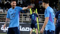 Lionel Messi joined Argentina training on Monday as they prepare to play United Arab Emirates in a friendly on Wednesday ahead of the World Cup in Qatar.