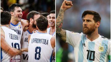 El apoyo de Lionel Messi a la Selección argentina de básquet, finalista del Mundial