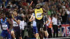 Usain Bolt, en el momento de la lesi&oacute;n