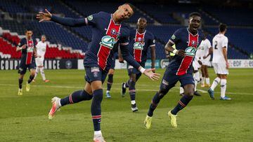 Kylian Mbapp&eacute;, celebrando un gol al Lille esta temporada.