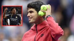 The Spanish tennis virtuoso lavished the English soccer player with praise in a press conference at the US Open.