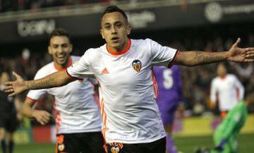 Orellana celebrates his goal.