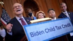 Democratic Leaders Hold News Conference With Mothers Benefiting From Biden&#039;s Child Tax Credit.