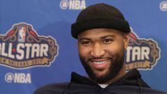 NEW ORLEANS, LA - FEBRUARY 17: DeMarcus Cousins #15 of the Sacramento Kings speaks with the media during media availability for the 2017 NBA All-Star Game at The Ritz-Carlton New Orleans on February 17, 2017 in New Orleans, Louisiana.   Ronald Martinez/Getty Images/AFP == FOR NEWSPAPERS, INTERNET, TELCOS &amp; TELEVISION USE ONLY ==