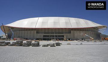 Exterior view of the east side of the Wanda Metropolitano.