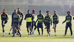 El Arsenal, durante su entrenamiento en tierras suizas