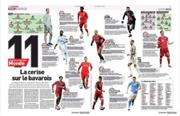 El XI del diario L'Équipe con Ramos y Thiago como únicos representantes españoles y cinco jugadores del Bayern de Múnich.