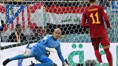 Ferrán le anota a Keylor Navas el único penalti que España ha tirado en este Mundial.