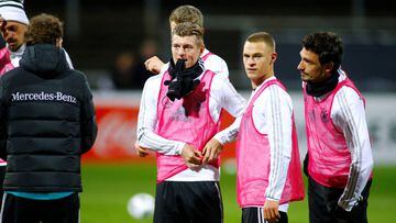 Kroos, Kimmich y Hummels, durante el entrenamiento de Alemania.
