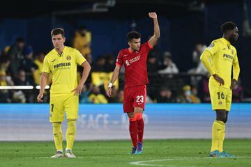 El extremo colombiano anotó en la victoria 2-3 de Liverpool ante Villarreal y fue la gran figura de la clasificación a la final de la Champions League.