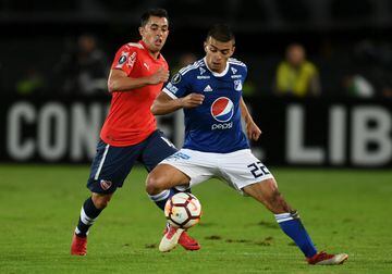 Independiente empató gracias al gol de Emmanuel Gigliotti y Andrés Cadavid puso arriba a Millonarios. Al final, fue 1-1 en Bogotá. El equipo azul está obligado a ganar en Sao Paulo ante Corinthians.