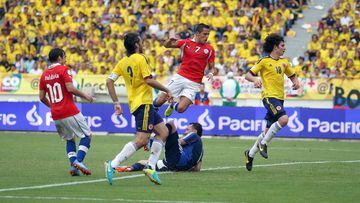 10 jugadores de Colombia y 12 de Chile repiten del 3-3 de 2013