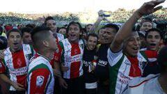 Palestino celebra en la cancha del El&iacute;as Figueroa su retorno a la Copa Libertadores.