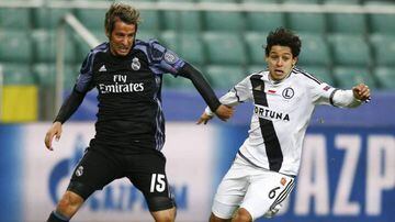 Coentrao (left) last started for Real Madrid against Legia in November.