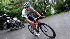 Egan Bernal durante la etapa 17 de la Vuelta a Espa&ntilde;a.