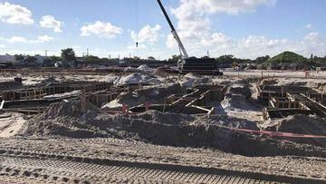 Lockhart fue demolido y la construcci&oacute;n de nuevo complejo para la franquicia de Florida comienza a tomar forma, aunque van contra reloj para sacar la obra en marzo.