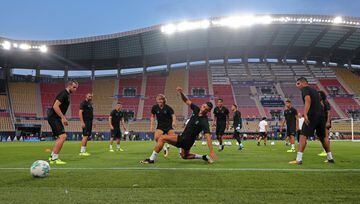 Real Madrid training in Filipo II Stadium in Skopje
