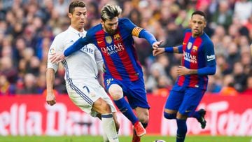 The El Clasico game that was shown on the photo of Messi and