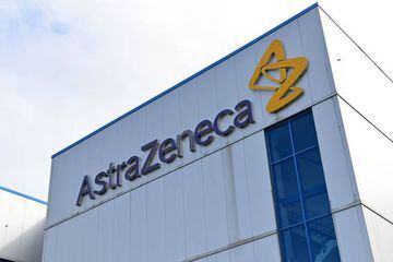 General view is pictured of the offices of British-Swedish multinational pharmaceutical and biopharmaceutical company AstraZeneca PLC in Macclesfield, Cheshire