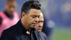 BUENOS AIRES, ARGENTINA - SEPTEMBER 11: Marcelo Gallardo head coach of River Plate reacts after losing a match between Boca Juniors and River Plate as part of Liga Profesional 2022 at Estadio Alberto J. Armando on September 11, 2022 in Buenos Aires, Argentina. (Photo by Daniel Jayo/Getty Images)