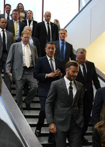 Becks arrives at a Southern Nevada Tourism Infrastructure Committee