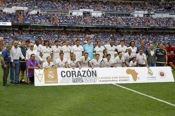 El equipo de los veteranos del Real Madrid.