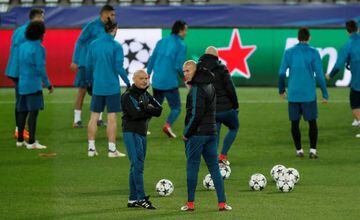 Zidane takes training at Parc des Princes on Monday evening.