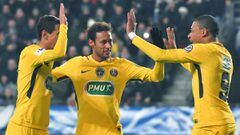 Mbappé, Neymar y Di Maria aplastan al Rennes en la Copa
