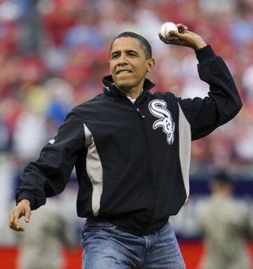 Barack Obama Barack Obama is a big baseball fan and threw the first pitch at the MLB All Star match in July 2009.