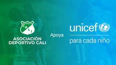 Deportivo Cali y Unicef se unen por la infancia en Colombia