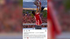 El mensaje de Suárez en Instagram que ya es viral