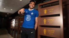COBHAM, ENGLAND - SEPTEMBER 05:  Reece James of Chelsea signs a contract extension at Chelsea Training Ground on September 5, 2022 in Cobham, England. (Photo by Darren Walsh/Chelsea FC via Getty Images)