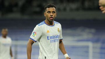 Rodrygo Silva De Goes of Real Madrid looks on during the Spanish League, La Liga Santander, football match played between Real Madrid and Granada CF at Santiago Bernabeu stadium on February 06, 2022, in Madrid, Spain.
 AFP7 
 06/02/2022 ONLY FOR USE IN SP