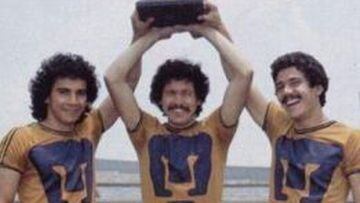 Hugo, Vargas y Tuca levantan la Copa Interamericana de 1980.
