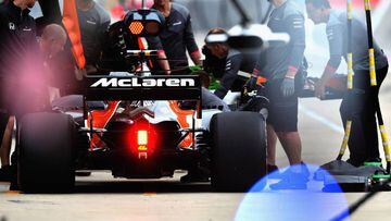 El McLaren de Vandoorne, en Austin. 