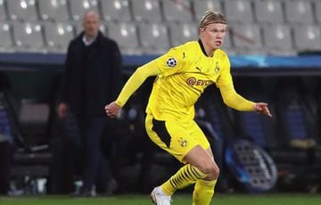 Erling Haaland of Borussia Dortmund during the UEFA Champions League, Group Stage, Group F football match between Club Brugge and Borussia Dortmund on November 4, 2020 at Jan Breydel Stadion in Brugge, Belgium