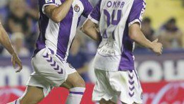ENRACHADO. El gol de Javi Guerra en Valencia le consolida como goleador de la Liga BBVA.