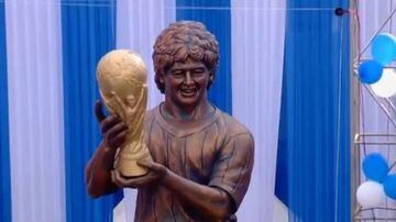 Maradona has never looked so good holding a World Cup trophy bigger than his head. This statue was unveiled at a club in Kolkata, India last year. The likeness to the Argentine great is dubious at best, but the trophy is spot on, albeit a little out  of s