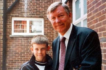 Bale the boy met up with Sir Alex Ferguson