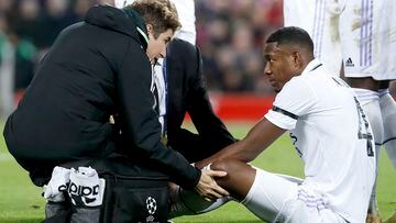 After being forced off in Real Madrid’s Champions League win over Liverpool, David Alaba and Rodrygo Goes are both set to have scans on Thursday.