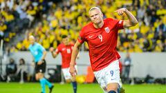 Haaland celebra un gol con Noruega.