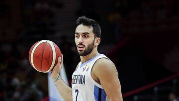 WUHAN, CHINA - AUGUST 31:  Facundo Campazzo #7 of Argentina drives against Korea during FIBA Basketball World Cup China 2019 Group B at Wuhan Sports Center on August 31, 2019 in Wuhan, China.  (Photo by Wang HE/Getty Images)  (Photo by Wang He/Getty Images)