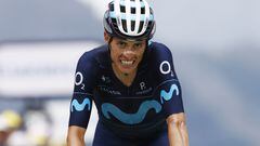 Saint-chaffrey (France), 13/07/2022.- Spanish rider Enric Mas of Movistar Team crosses the finish line during the 11th stage of the Tour de France 2022 over 151.7km from Albertville to the Col du Granon Serre Chevalier in the commune of Saint-Chaffrey, France, 13 July 2022. (Ciclismo, Francia) EFE/EPA/GUILLAUME HORCAJUELO
