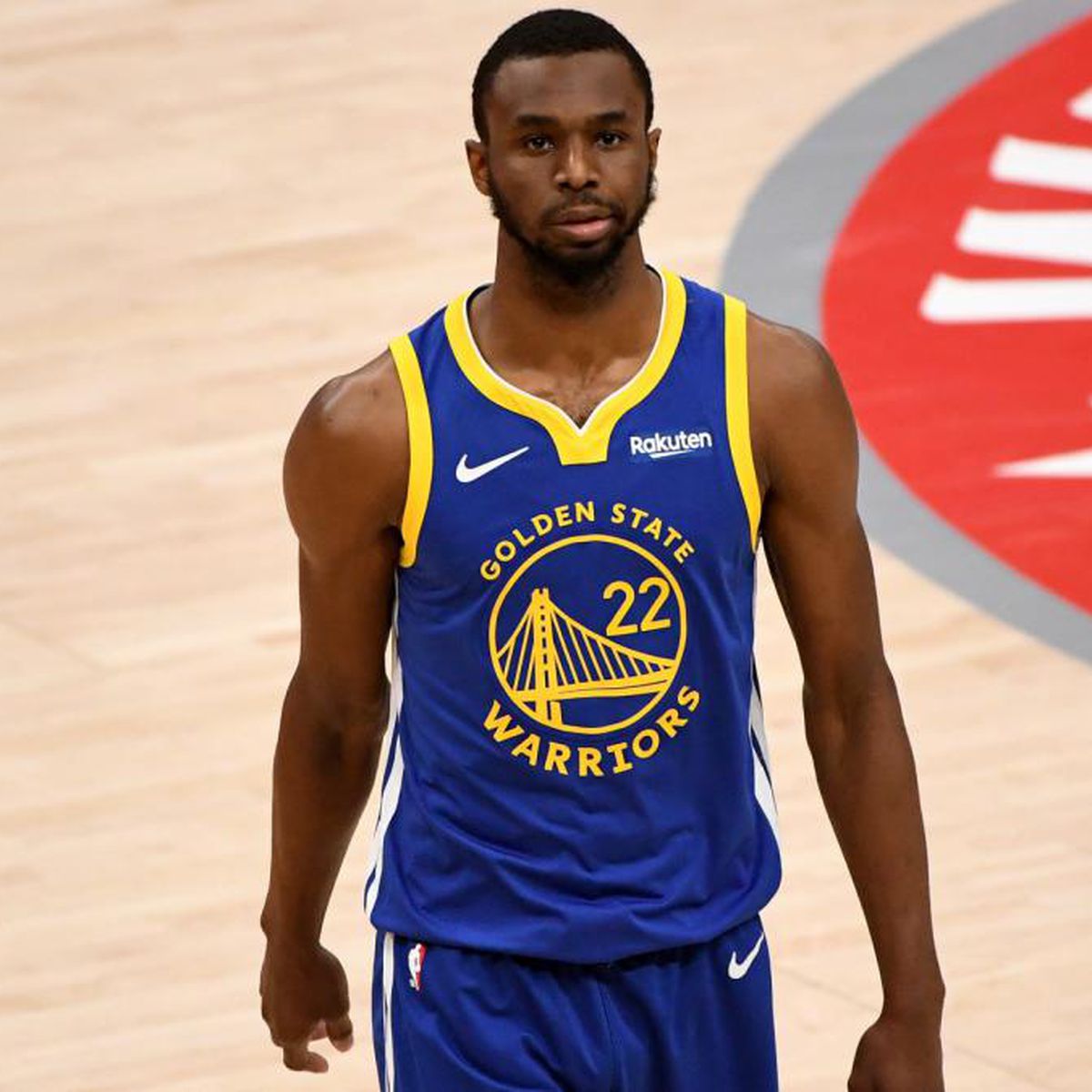 The jersey of Andrew Wiggins of Team Durant in the locker room